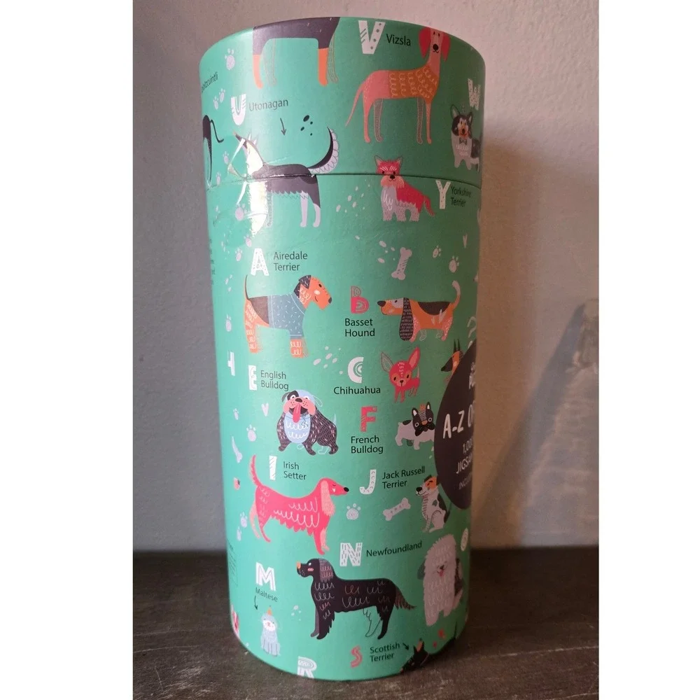 Professor Puzzle A-Z of Dogs 1000‎ Piece Jigsaw Puzzle and Poster